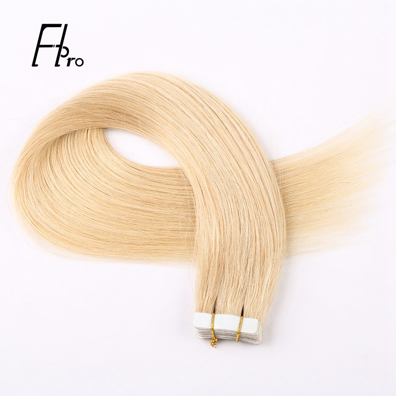 Premium Virgin Hair 613# Tape Hair Extensions Straight 18 inches